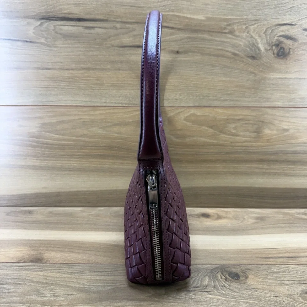 Walter Baker Hazel Hand Woven‎ Baguette Small Hobo Bag Soft Leather